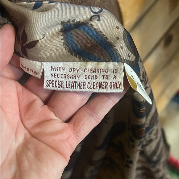 Vintage Genuine Leather Snake Print Elegant Brown Leather Trench Coat - Picture 3 of 10